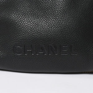 極美品 CHANEL シャネル フリンジ タッセル ショルダーバッグ トートバッグ 8番台 ブラック シルバー金具 中古 4a008259