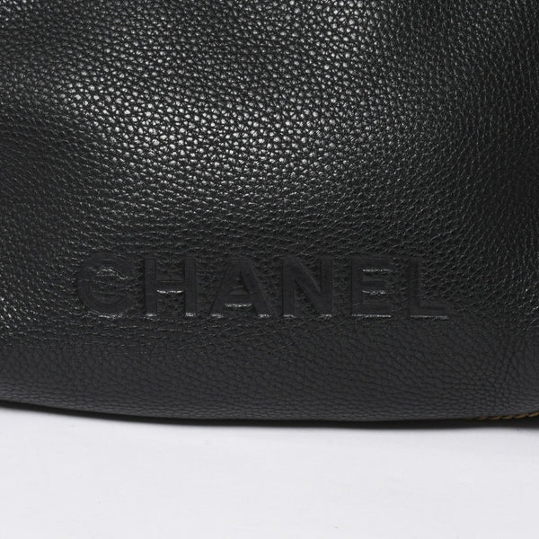 極美品 CHANEL シャネル フリンジ タッセル ショルダーバッグ トートバッグ 8番台 ブラック シルバー金具 中古 4a008259