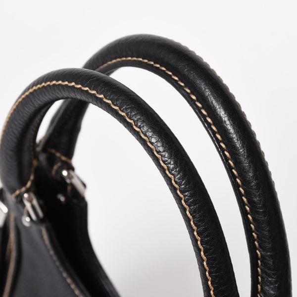 極美品 CHANEL シャネル フリンジ タッセル ショルダーバッグ トートバッグ 8番台 ブラック シルバー金具 中古 4a008259