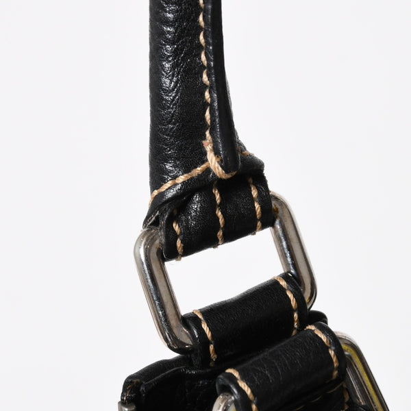 極美品 CHANEL シャネル フリンジ タッセル ショルダーバッグ トートバッグ 8番台 ブラック シルバー金具 中古 4a008259