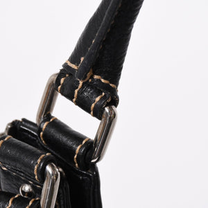 極美品 CHANEL シャネル フリンジ タッセル ショルダーバッグ トートバッグ 8番台 ブラック シルバー金具 中古 4a008259