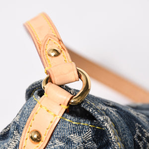 新品同様品 LOUIS VUITTON ルイヴィトン モノグラム デニム ミニ・プリーティ レイエ M95333 ショルダーバッグ 中古 4a008242