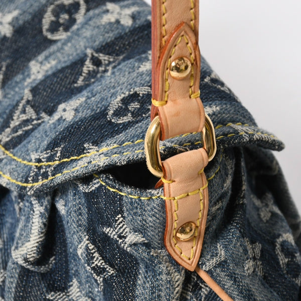 新品同様品 LOUIS VUITTON ルイヴィトン モノグラム デニム ミニ・プリーティ レイエ M95333 ショルダーバッグ 中古 4a008242
