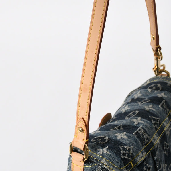 新品同様品 LOUIS VUITTON ルイヴィトン モノグラム デニム ミニ・プリーティ レイエ M95333 ショルダーバッグ 中古 4a008242