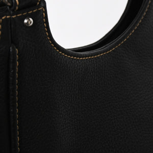 極美品 CHANEL シャネル フリンジ タッセル ショルダーバッグ トートバッグ 8番台 ブラック シルバー金具 中古 4a008259