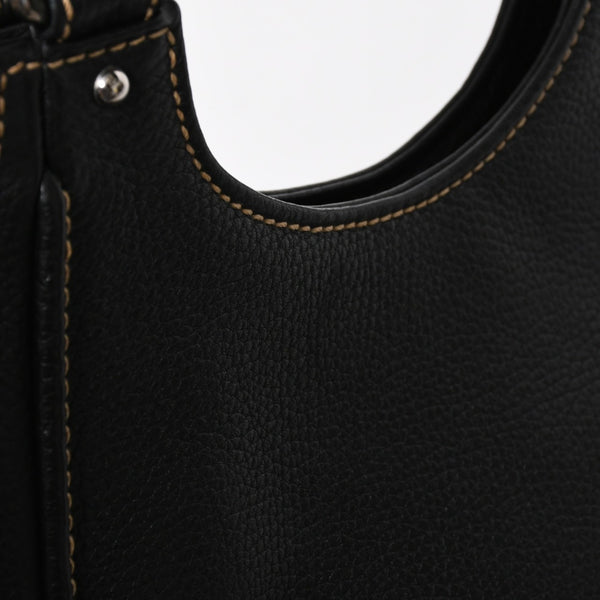 極美品 CHANEL シャネル フリンジ タッセル ショルダーバッグ トートバッグ 8番台 ブラック シルバー金具 中古 4a008259