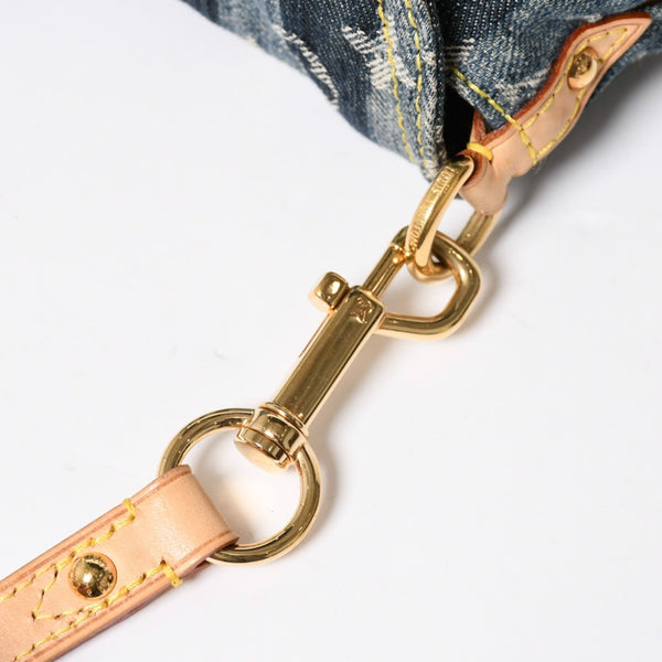 新品同様品 LOUIS VUITTON ルイヴィトン モノグラム デニム ミニ・プリーティ レイエ M95333 ショルダーバッグ 中古 4a008242