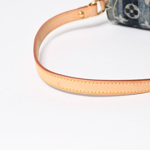 新品同様品 LOUIS VUITTON ルイヴィトン モノグラム デニム ミニ・プリーティ レイエ M95333 ショルダーバッグ 中古 4a008242