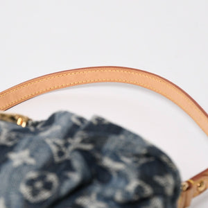 新品同様品 LOUIS VUITTON ルイヴィトン モノグラム デニム ミニ・プリーティ レイエ M95333 ショルダーバッグ 中古 4a008242