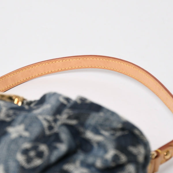 新品同様品 LOUIS VUITTON ルイヴィトン モノグラム デニム ミニ・プリーティ レイエ M95333 ショルダーバッグ 中古 4a008242