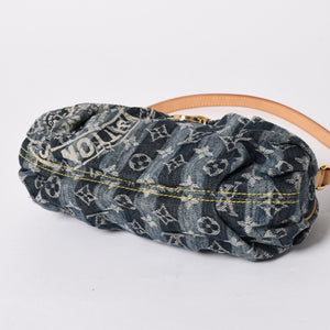 新品同様品 LOUIS VUITTON ルイヴィトン モノグラム デニム ミニ・プリーティ レイエ M95333 ショルダーバッグ 中古 4a008242