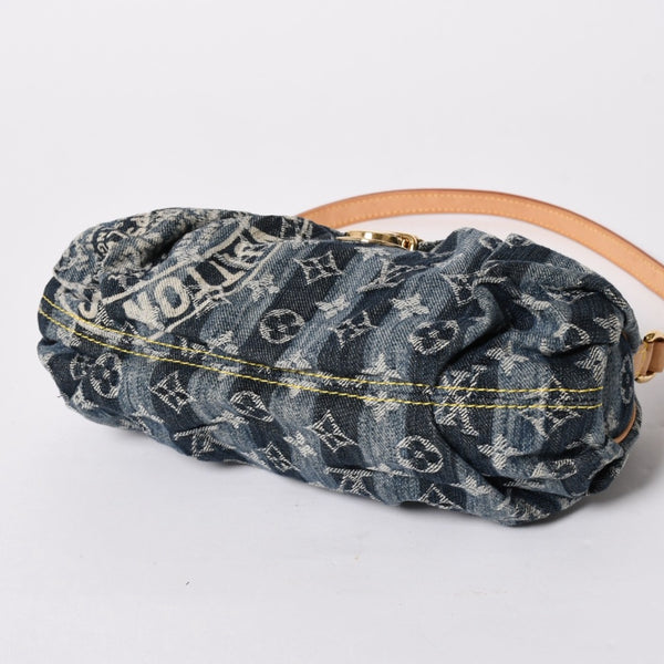新品同様品 LOUIS VUITTON ルイヴィトン モノグラム デニム ミニ・プリーティ レイエ M95333 ショルダーバッグ 中古 4a008242