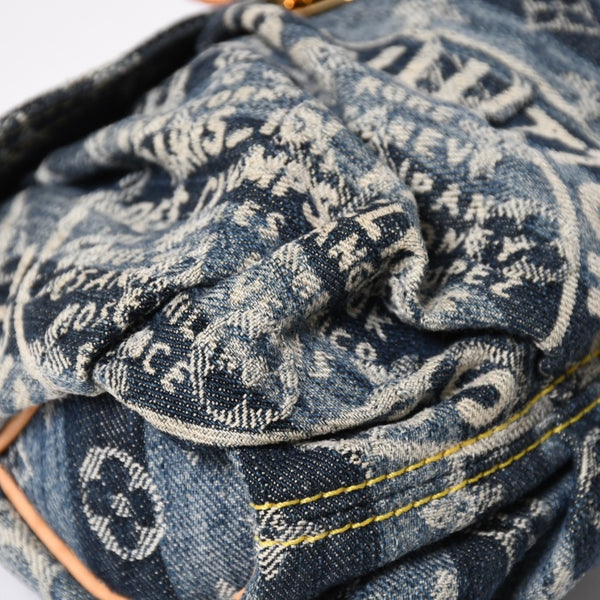 新品同様品 LOUIS VUITTON ルイヴィトン モノグラム デニム ミニ・プリーティ レイエ M95333 ショルダーバッグ 中古 4a008242