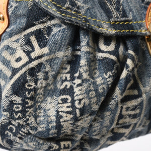 新品同様品 LOUIS VUITTON ルイヴィトン モノグラム デニム ミニ・プリーティ レイエ M95333 ショルダーバッグ 中古 4a008242