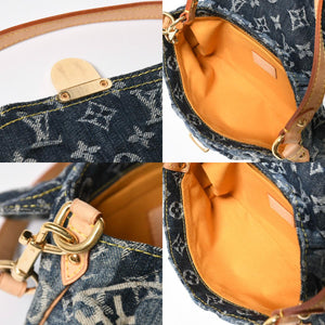 新品同様品 LOUIS VUITTON ルイヴィトン モノグラム デニム ミニ・プリーティ レイエ M95333 ショルダーバッグ 中古 4a008242
