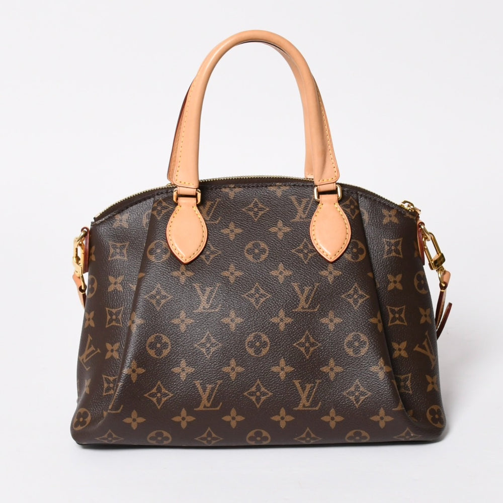 極美品 LOUIS VUITTON ルイヴィトン ハンドバッグ リボリーPM ブラウン ゴールド金具 ヌメ革 PVC M44543 中古 4a008262