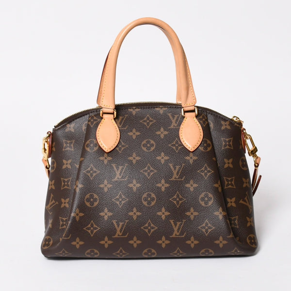 極美品 LOUIS VUITTON ルイヴィトン ハンドバッグ リボリーPM ブラウン ゴールド金具 ヌメ革 PVC M44543 中古 4a008262