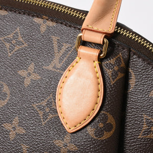 極美品 LOUIS VUITTON ルイヴィトン ハンドバッグ リボリーPM ブラウン ゴールド金具 ヌメ革 PVC M44543 中古 4a008262