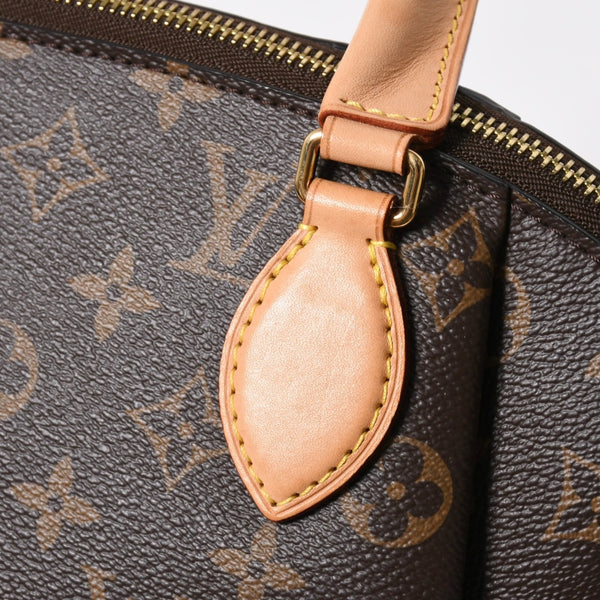 極美品 LOUIS VUITTON ルイヴィトン ハンドバッグ リボリーPM ブラウン ゴールド金具 ヌメ革 PVC M44543 中古 4a008262