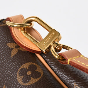 極美品 LOUIS VUITTON ルイヴィトン ハンドバッグ リボリーPM ブラウン ゴールド金具 ヌメ革 PVC M44543 中古 4a008262