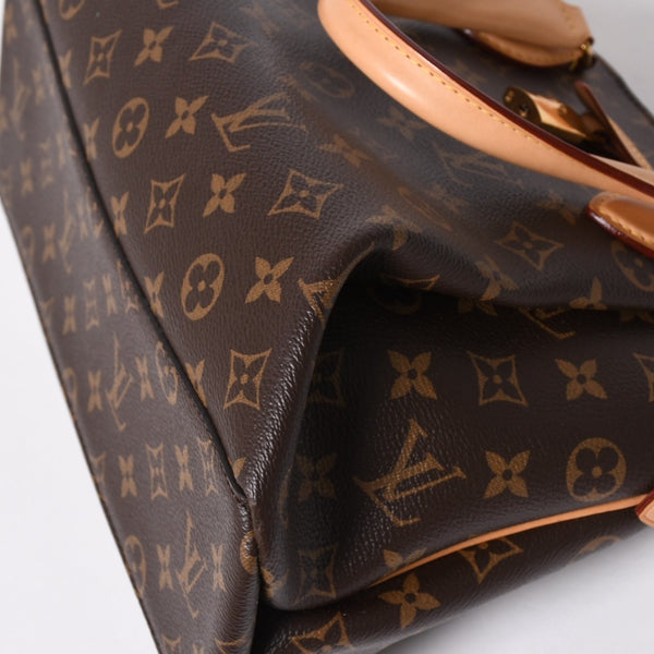 極美品 LOUIS VUITTON ルイヴィトン ハンドバッグ リボリーPM ブラウン ゴールド金具 ヌメ革 PVC M44543 中古 4a008262