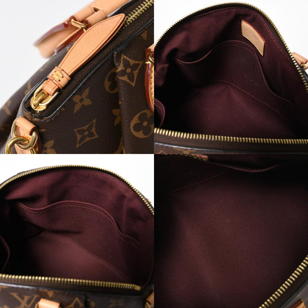 極美品 LOUIS VUITTON ルイヴィトン ハンドバッグ リボリーPM ブラウン ゴールド金具 ヌメ革 PVC M44543 中古 4a008262
