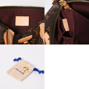 極美品 LOUIS VUITTON ルイヴィトン ハンドバッグ リボリーPM ブラウン ゴールド金具 ヌメ革 PVC M44543 中古 4a008262