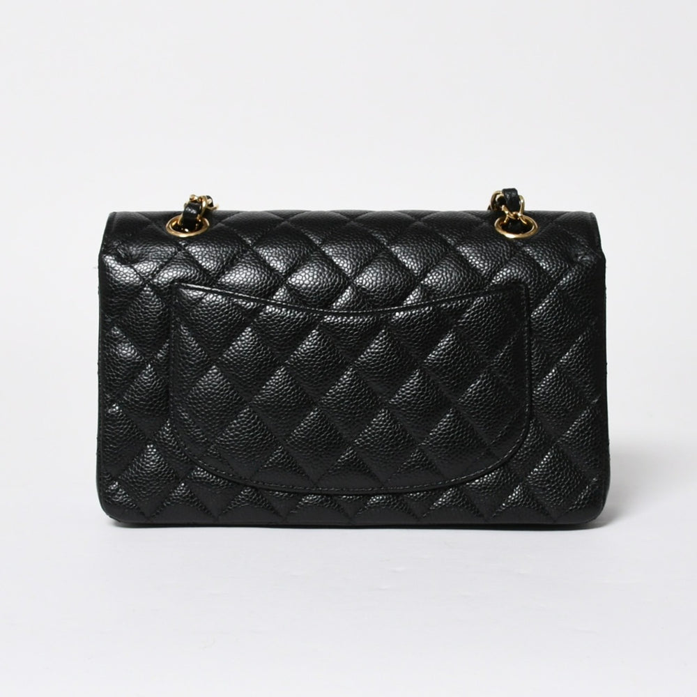 Very Good Condition CHANEL Chanel Matelasse 23 W Flap W Chain Shoulder Bag Random Number Coco Mark Caviar Skin Black Used 4a008244
