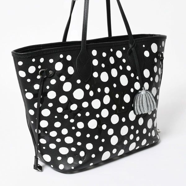 新品同様品 LOUIS VUITTON ルイヴィトン トートバッグ 草間彌生 ネヴァールMM モノグラム アンプラント インフィニティドット M46390 レザー 中古 4a008258