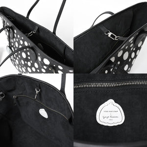 新品同様品 LOUIS VUITTON ルイヴィトン トートバッグ 草間彌生 ネヴァールMM モノグラム アンプラント インフィニティドット M46390 レザー 中古 4a008258