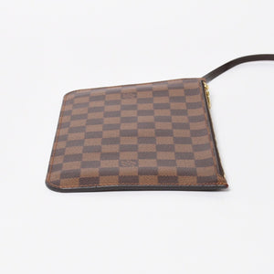 新品同様品 LOUIS VUITTON ルイヴィトン ネヴァーフル ポーチ ハンドバッグ ダミエ・エベヌ ブラウン N41358 ゴールド金具 中古 4a007880