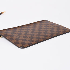 新品同様品 LOUIS VUITTON ルイヴィトン ネヴァーフル ポーチ ハンドバッグ ダミエ・エベヌ ブラウン N41358 ゴールド金具 中古 4a007880