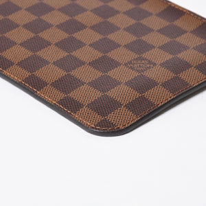新品同様品 LOUIS VUITTON ルイヴィトン ネヴァーフル ポーチ ハンドバッグ ダミエ・エベヌ ブラウン N41358 ゴールド金具 中古 4a007880