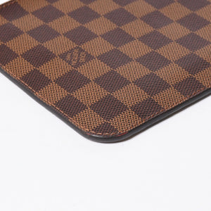 新品同様品 LOUIS VUITTON ルイヴィトン ネヴァーフル ポーチ ハンドバッグ ダミエ・エベヌ ブラウン N41358 ゴールド金具 中古 4a007880