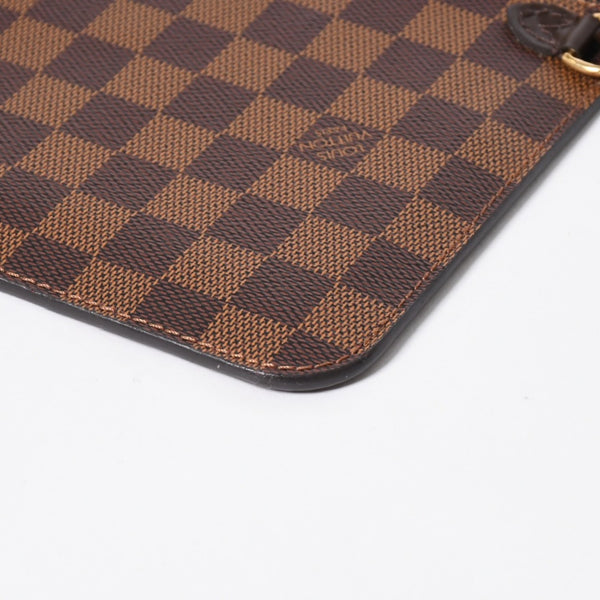新品同様品 LOUIS VUITTON ルイヴィトン ネヴァーフル ポーチ ハンドバッグ ダミエ・エベヌ ブラウン N41358 ゴールド金具 中古 4a007880
