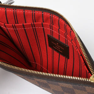 新品同様品 LOUIS VUITTON ルイヴィトン ネヴァーフル ポーチ ハンドバッグ ダミエ・エベヌ ブラウン N41358 ゴールド金具 中古 4a007880