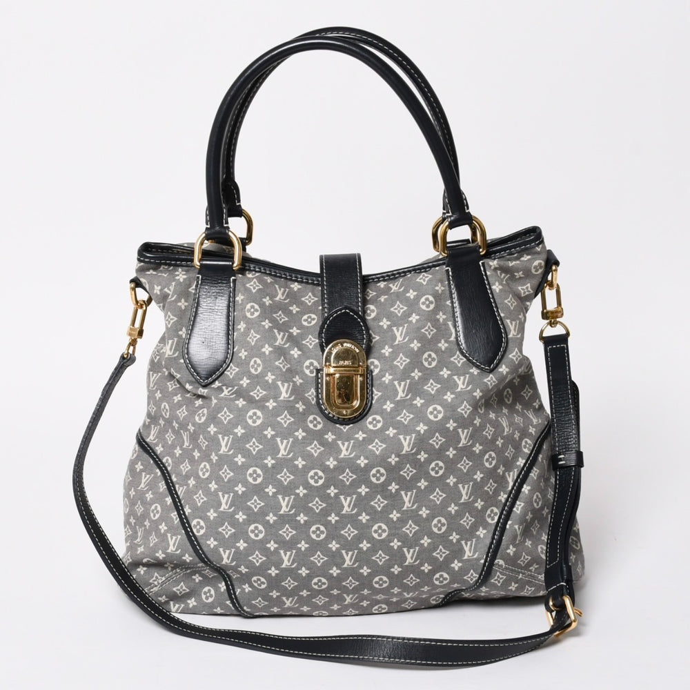 LOUIS VUITTON ルイヴィトン 2WAY ハンドバッグ ショルダーバッグ イディール エレジー アンクル ネイビー ゴールド金具 M56697 美品 中古 4a008276