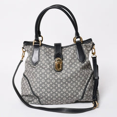 LOUIS VUITTON ルイヴィトン 2WAY ハンドバッグ ショルダーバッグ イディール エレジー アンクル ネイビー ゴールド金具 M56697 美品 中古 4a008276
