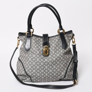 LOUIS VUITTON ルイヴィトン 2WAY ハンドバッグ ショルダーバッグ イディール エレジー アンクル ネイビー ゴールド金具 M56697 美品 中古 4a008276