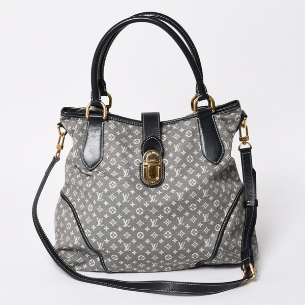 LOUIS VUITTON ルイヴィトン 2WAY ハンドバッグ ショルダーバッグ イディール エレジー アンクル ネイビー ゴールド金具 M56697 美品 中古 4a008276