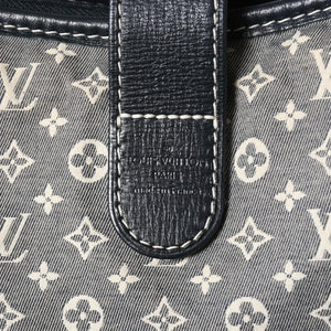 LOUIS VUITTON ルイヴィトン 2WAY ハンドバッグ ショルダーバッグ イディール エレジー アンクル ネイビー ゴールド金具 M56697 美品 中古 4a008276