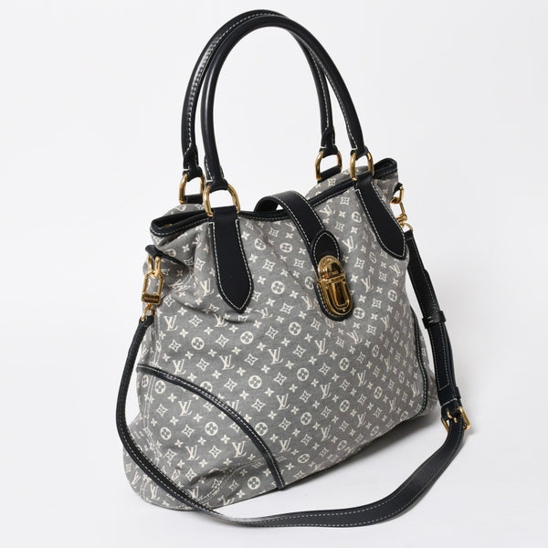 LOUIS VUITTON ルイヴィトン 2WAY ハンドバッグ ショルダーバッグ イディール エレジー アンクル ネイビー ゴールド金具 M56697 美品 中古 4a008276