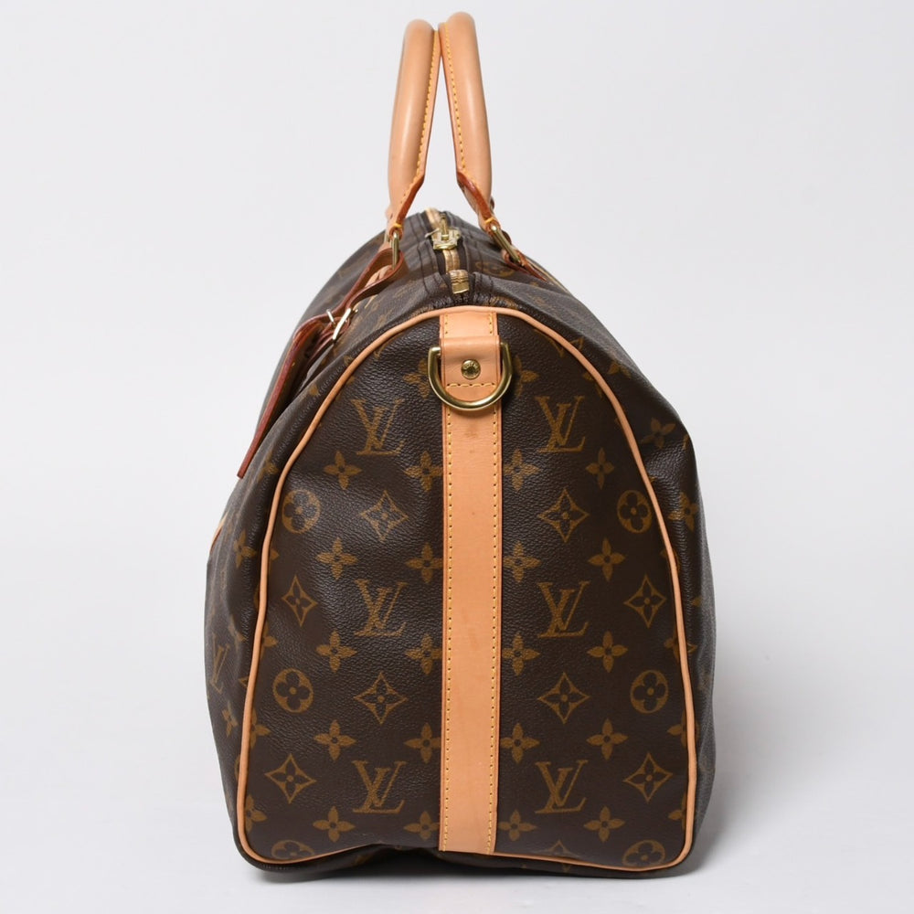極美品 LOUIS VUITTON ルイヴィトン ボストンバッグ キーポルバンドリエール45 モノグラム M41418 ブラウン ゴールド金具 中古 4a008263