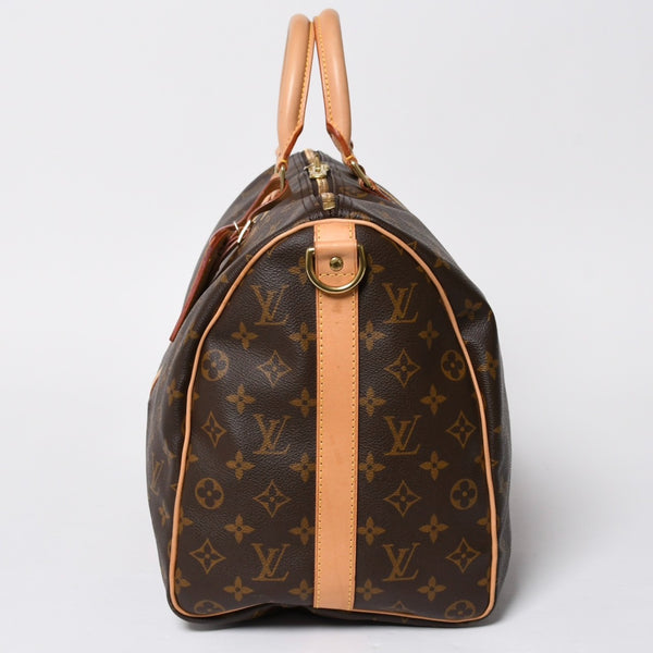 極美品 LOUIS VUITTON ルイヴィトン ボストンバッグ キーポルバンドリエール45 モノグラム M41418 ブラウン ゴールド金具 中古 4a008263