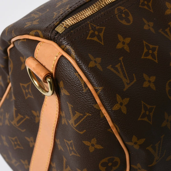 極美品 LOUIS VUITTON ルイヴィトン ボストンバッグ キーポルバンドリエール45 モノグラム M41418 ブラウン ゴールド金具 中古 4a008263