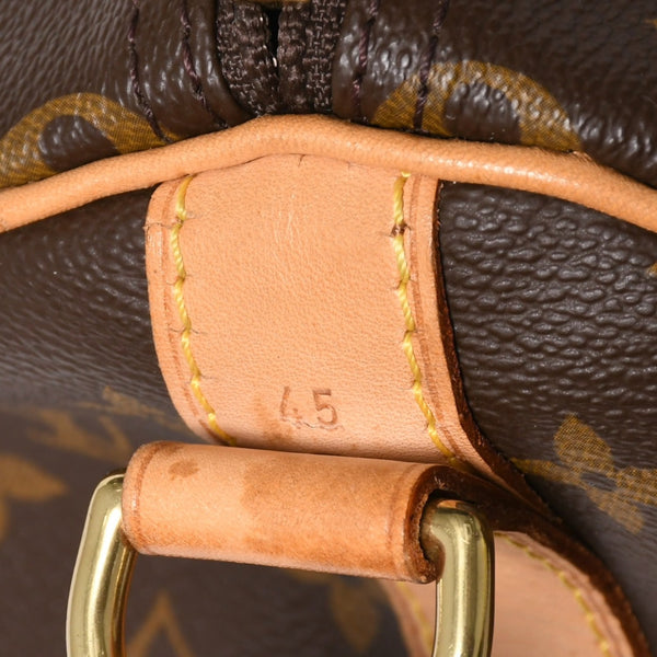 極美品 LOUIS VUITTON ルイヴィトン ボストンバッグ キーポルバンドリエール45 モノグラム M41418 ブラウン ゴールド金具 中古 4a008263