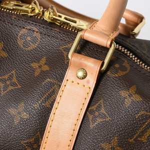 極美品 LOUIS VUITTON ルイヴィトン ボストンバッグ キーポルバンドリエール45 モノグラム M41418 ブラウン ゴールド金具 中古 4a008263