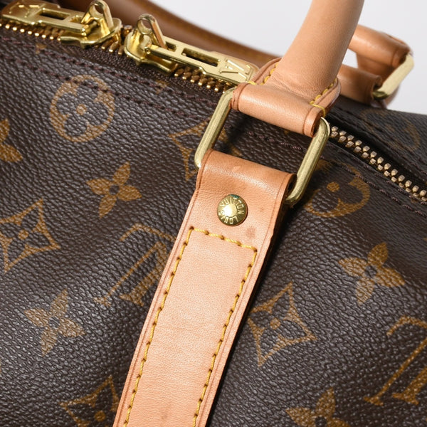 極美品 LOUIS VUITTON ルイヴィトン ボストンバッグ キーポルバンドリエール45 モノグラム M41418 ブラウン ゴールド金具 中古 4a008263