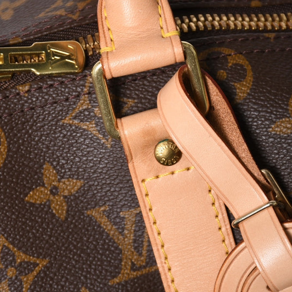 極美品 LOUIS VUITTON ルイヴィトン ボストンバッグ キーポルバンドリエール45 モノグラム M41418 ブラウン ゴールド金具 中古 4a008263