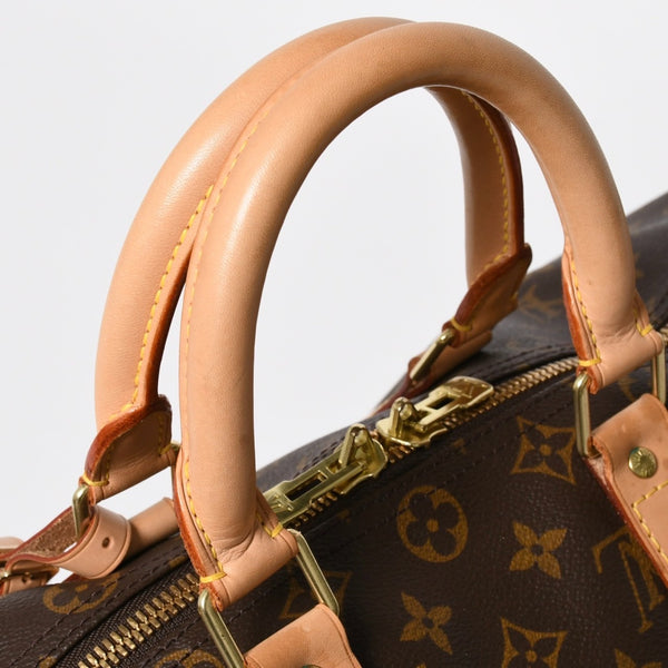 極美品 LOUIS VUITTON ルイヴィトン ボストンバッグ キーポルバンドリエール45 モノグラム M41418 ブラウン ゴールド金具 中古 4a008263